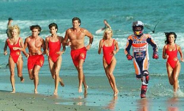 Marc Marquez Rennen Strand Zee
